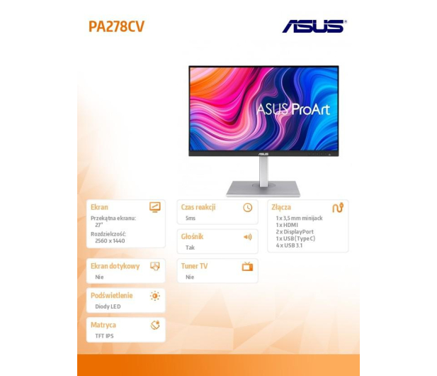 ASUS ProArt PA278CV - 637261 - zdjęcie 4
